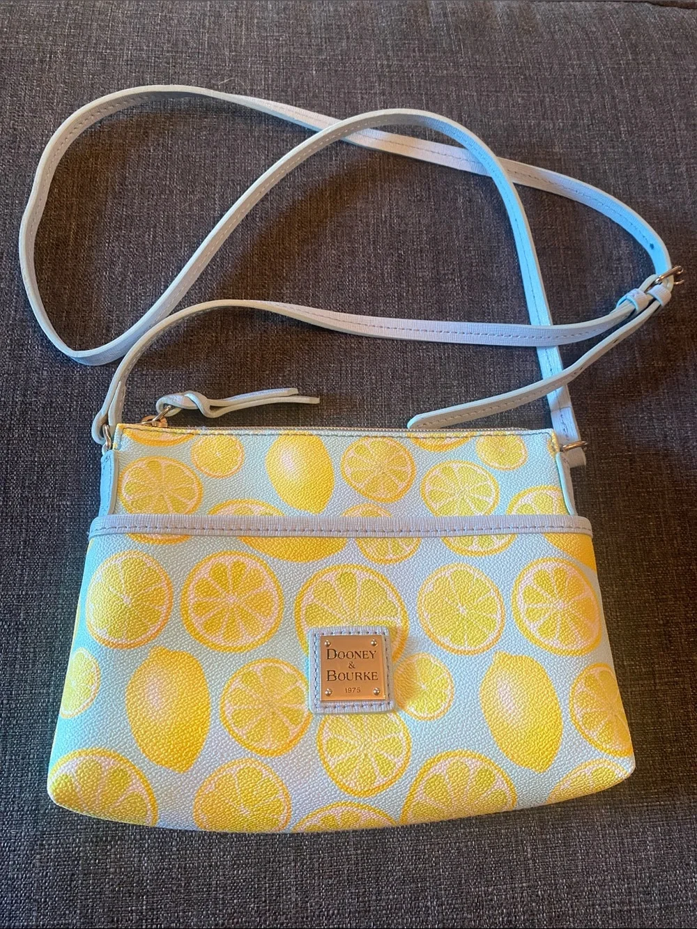 Dooney & Bourke Light Blue Lemon Small Crossbody Bag - 9